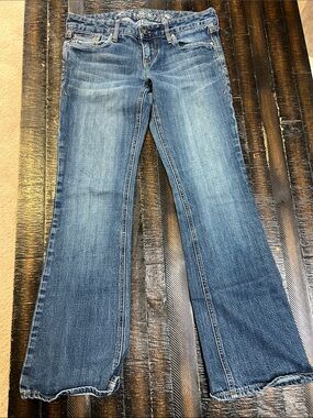 Express Women's Blue Flare Jeans